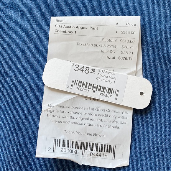 SBJ AUSTIN Blue Angela Pants (Deadstock) - Picture 7 of 8